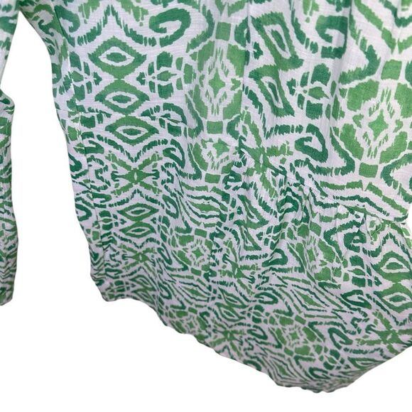 Nanette Lepore Green Print Palazzo Wide Leg Pant Size M - Picture 6 of 11